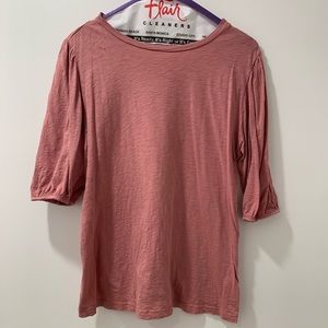 Velvet Tee with sleeve detail